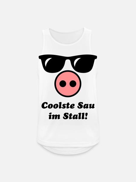 Coolste Sau Im Stall! (Cool) - Männer Tank Top atmungsaktiv - Weiß