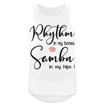 Danse rythmique de samba - Débardeur respirant Homme - blanc - Devant - Nick (188cm)