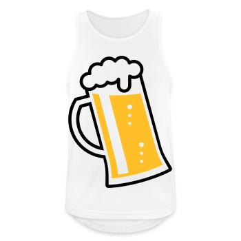 Maßkrug (beer / beer mug / beer glass / R /\/ 2C) - Men's Breathable Tank Top - white - Front - Nick (188cm)