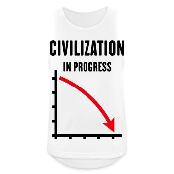 Civilisation en cours (Civilisation POS Red 2C) - Débardeur respirant Homme - blanc - Devant - Nick (188cm)