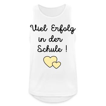 Erfolg Schule Herz - Männer Tank Top atmungsaktiv - Weiß - Vorne - Nick (188cm)