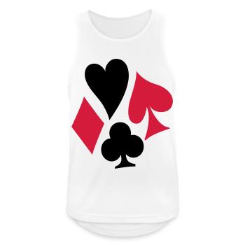 poker signs - Débardeur respirant Homme - blanc - Devant - Nick (188cm)
