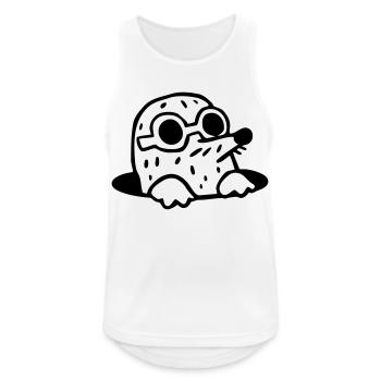 cool Mole - Men's Breathable Tank Top - white - Front - Nick (188cm)