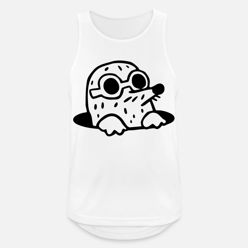 cool Mole - Men's Breathable Tank Top - white