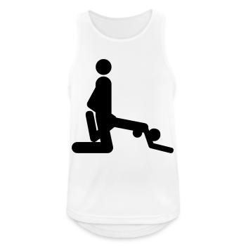 Position de baiser - Débardeur respirant Homme - blanc - Devant - Nick (188cm)
