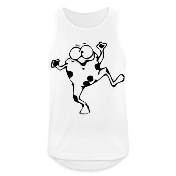 funny frog - Men's Breathable Tank Top - white - Front - Nick (188cm)