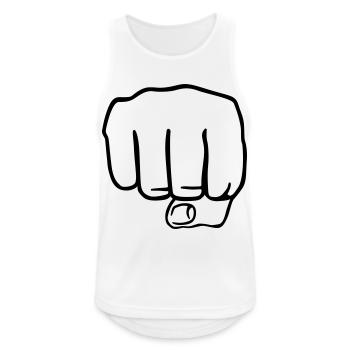 Faust | Fist | Hand - Débardeur respirant Homme - blanc - Devant - Nick (188cm)