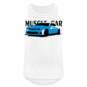 MuscleCar - Männer Tank Top atmungsaktiv - Weiß - Vorne - Nick (188cm)
