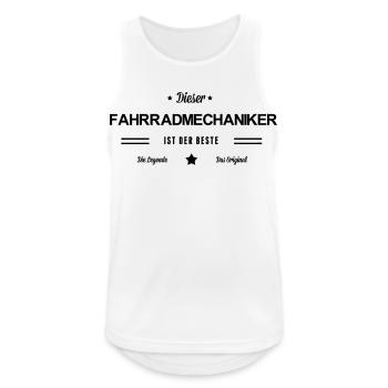Bester Fahrradmechaniker - Männer Tank Top atmungsaktiv - Weiß - Vorne - Nick (188cm)