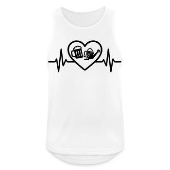 Heart Beer Gardening Humor - Men's Breathable Tank Top - white - Front - Nick (188cm)
