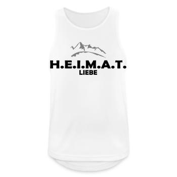 Heimat - Männer Tank Top atmungsaktiv - Weiß - Vorne - Nick (188cm)