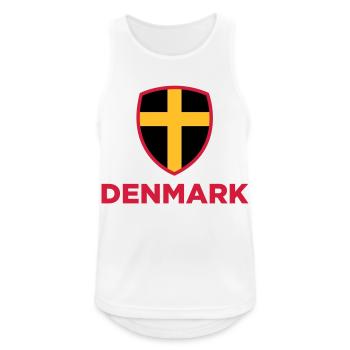 Drapeau national du Danemark - Débardeur respirant Homme - blanc - Devant - Nick (188cm)