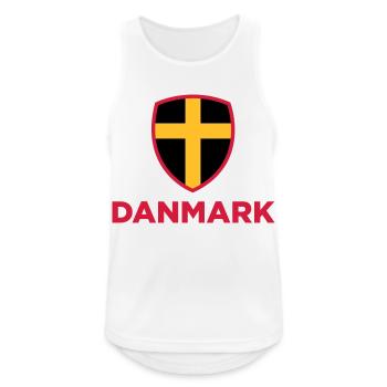 Drapeau national du Danemark - Débardeur respirant Homme - blanc - Devant - Nick (188cm)