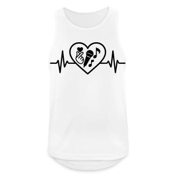 K-pop Herz Finger Heart Mikro Musik - Männer Tank Top atmungsaktiv - Weiß - Vorne - Nick (188cm)