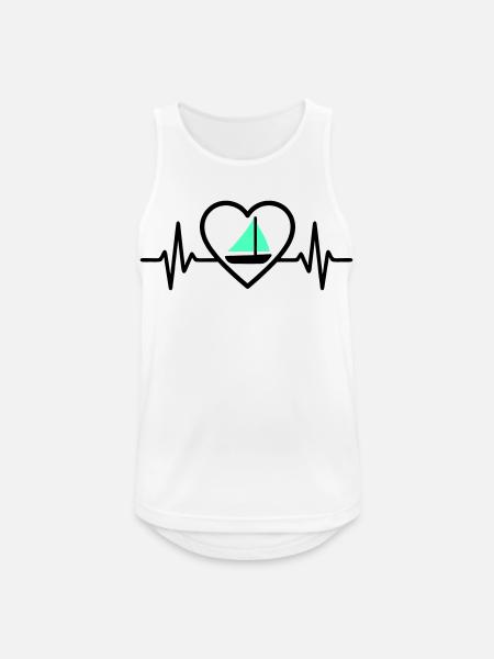 Heart Sailing – Passion Boat - Men's Breathable Tank Top - white