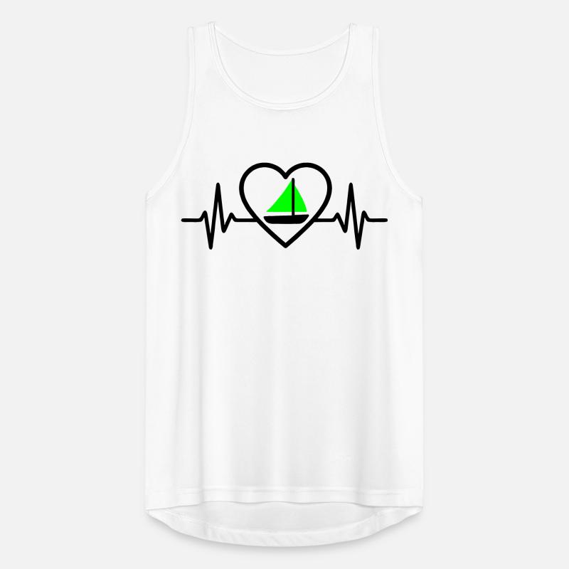 Herz Segeln – Leidenschaft Boot Männer Tank Top atmungsaktiv