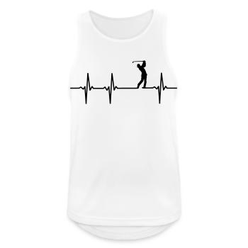 Golfer Puls - Männer Tank Top atmungsaktiv - Weiß - Vorne - Nick (188cm)