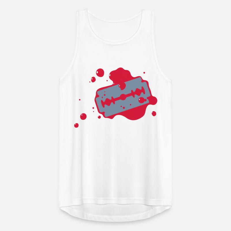 Rasierklinge mit Blut Männer Tank Top atmungsaktiv