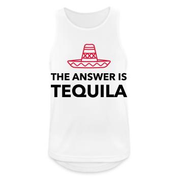 Die Antwort ist Tequila - Männer Tank Top atmungsaktiv - Weiß - Vorne - Nick (188cm)