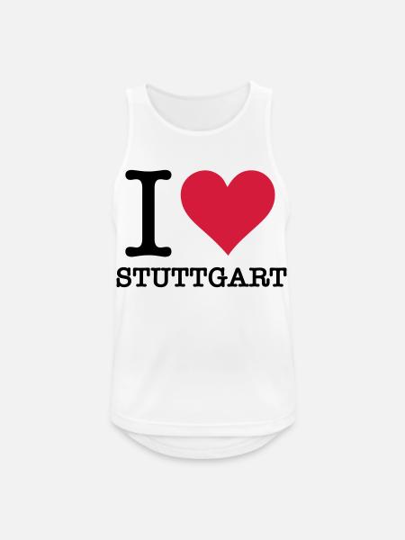 I Love Stuttgart - Men's Breathable Tank Top - white