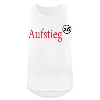 Aufsteiger 2026 Aufstieg - Männer Tank Top atmungsaktiv - Weiß - Vorne - Nick (188cm)