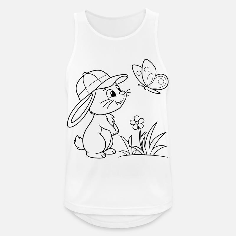 Bunny bunny with cap - Men's Breathable Tank Top - white