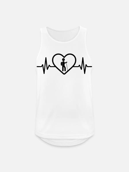 Hiking Mountains Heart - Men's Breathable Tank Top - white