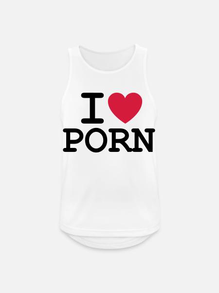 I Love Porn - Men's Breathable Tank Top - white