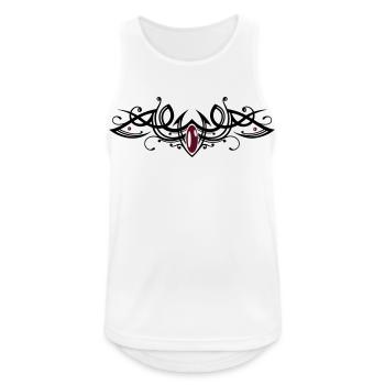 Tribal Tattoo ornament with gemstone. - Men's Breathable Tank Top - white - Front - Nick (188cm)