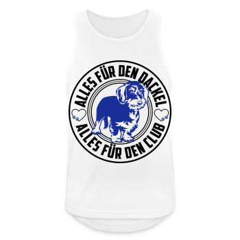 Alles für den Dackel | Farben änderbar - Männer Tank Top atmungsaktiv - Weiß - Vorne - Nick (188cm)