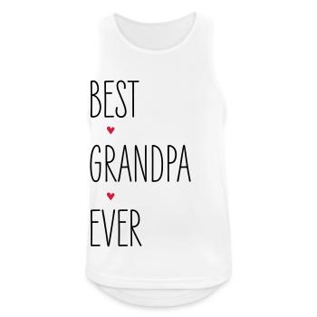 Grandpa, Best Grandpa Ever, Grandfather Heart Birthday - Men's Breathable Tank Top - white - Front - Nick (188cm)