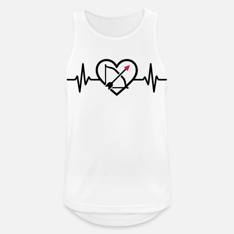 Bogenschießen Herz Pfeil Bogen Sport - Männer Tank Top atmungsaktiv - Weiß