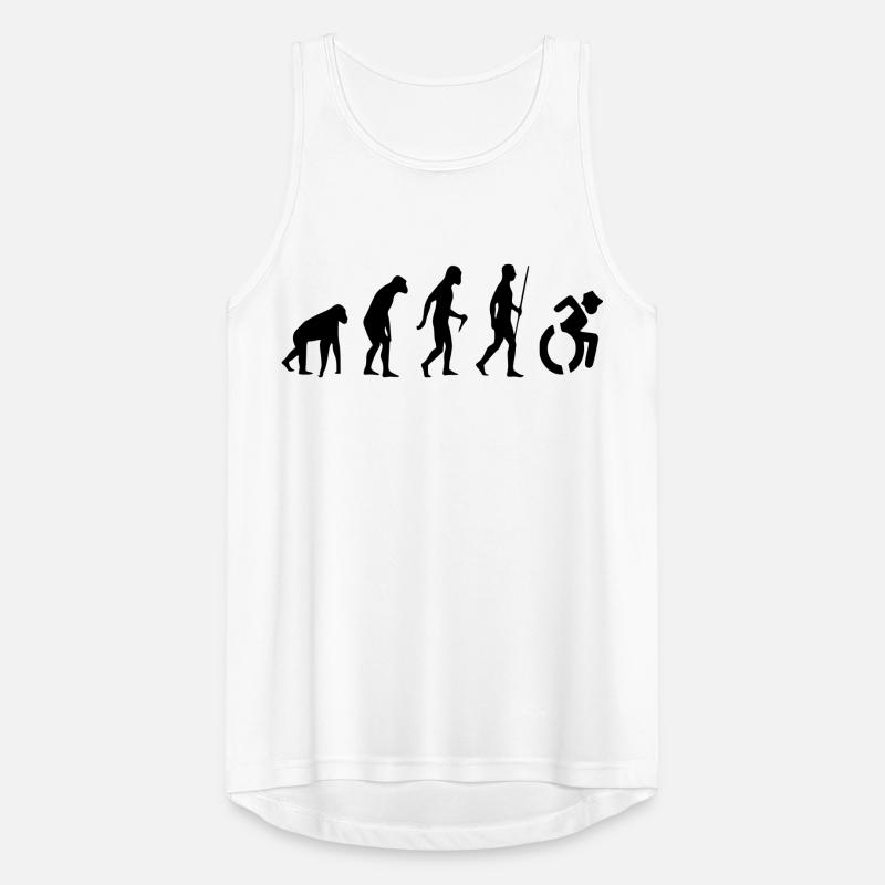 Wheelchair evolution for rollers. Wheelchair humor # Men's Breathable Tank Top