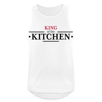King of the Kitchen - Männer Tank Top atmungsaktiv - Weiß - Vorne - Nick (188cm)