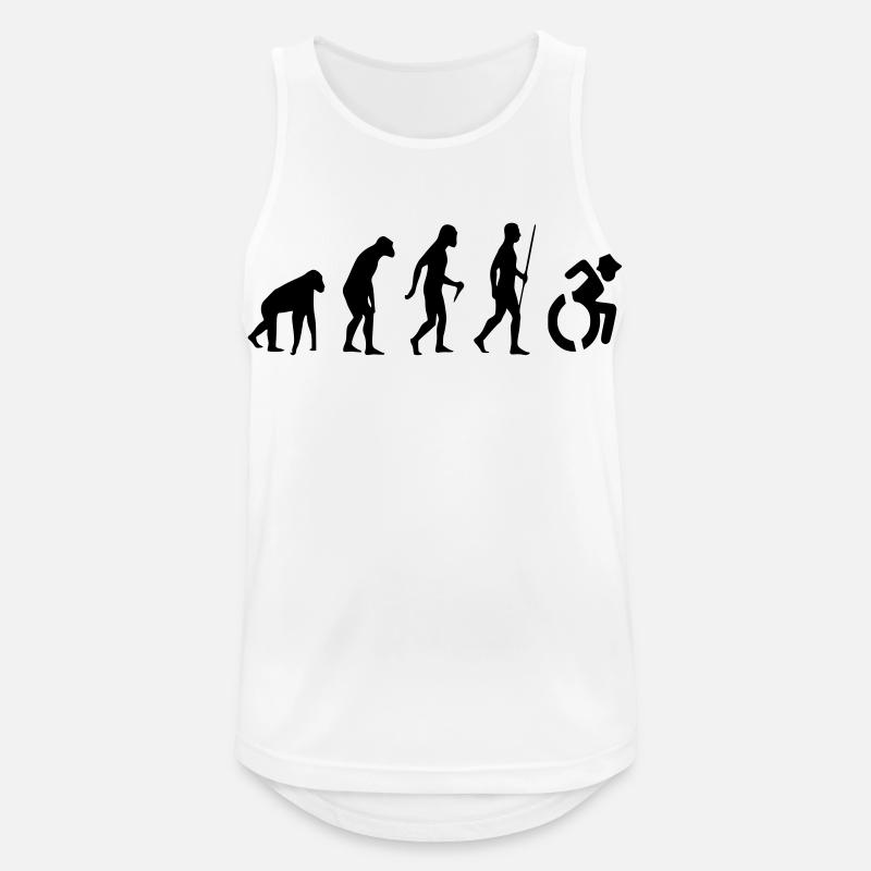 Evolution Rollstuhl. Die Rollstuhl-Evolution * - Männer Tank Top atmungsaktiv - Weiß