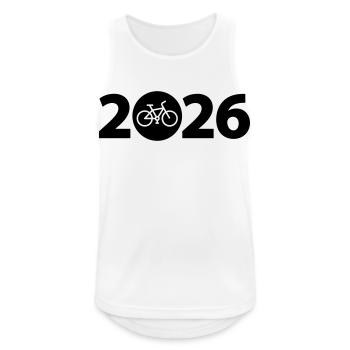 Bike Tour 2026, Mountain Bike 2026, Bike 2026 - Men's Breathable Tank Top - white - Front - Nick (188cm)