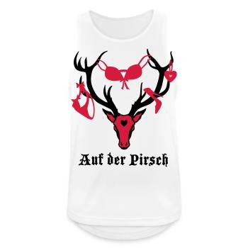 Hirsch 2c on the prowl - Men's Breathable Tank Top - white - Front - Nick (188cm)