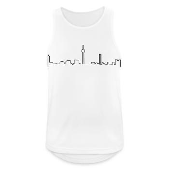 düsseldorf skyline - Männer Tank Top atmungsaktiv - Weiß - Vorne - Nick (188cm)