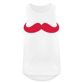 mustache - Men's Breathable Tank Top - white - Front - Nick (188cm)