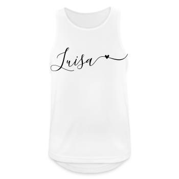 Luisa Name Vorname Dekorativ - Männer Tank Top atmungsaktiv - Weiß - Vorne - Nick (188cm)