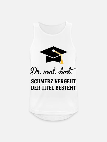 drmeddent - Männer Tank Top atmungsaktiv - Weiß