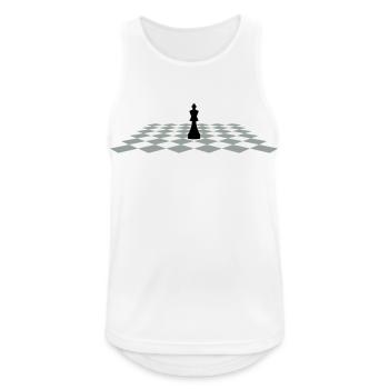 Roi d’échecs sur l’échiquier - Débardeur respirant Homme - blanc - Devant - Nick (188cm)