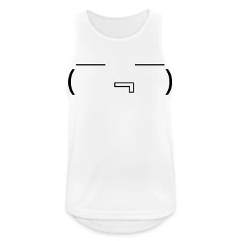 Hungry Emote ( ̄『 ̄) Drooling Kaomoji - Men's Breathable Tank Top - white - Front - Nick (188cm)