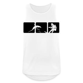 Shark Dive - Men's Breathable Tank Top - white - Front - Nick (188cm)