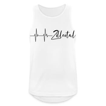 Herzschlag Zillertal - Männer Tank Top atmungsaktiv - Weiß - Vorne - Nick (188cm)
