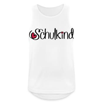 Schulkind - Männer Tank Top atmungsaktiv - Weiß - Vorne - Nick (188cm)