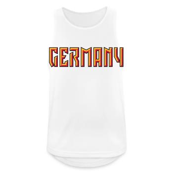 Germany Lettering (Relief / 3D / 3C) - Men's Breathable Tank Top - white - Front - Nick (188cm)