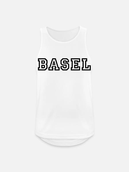 Basel - Männer Tank Top atmungsaktiv - Weiß
