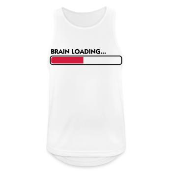 Gehirn Ladevorgang - Männer Tank Top atmungsaktiv - Weiß - Vorne - Nick (188cm)