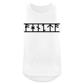 Agneta - Männer Tank Top atmungsaktiv - Weiß - Vorne - Nick (188cm)